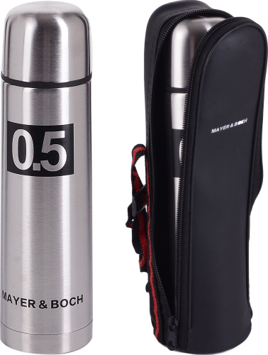 картинка термос mayer&boch 27611 серебристый/ черныйот магазина Tovar-RF.ru