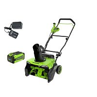 картинка Greenworks GD40STX2 Снегоуборщик аккумуляторный, 40V, 51 см, с 1хАКБ 8 Ач и ЗУ [2603407UH] от магазина Tovar-RF.ru