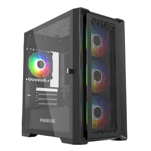 картинка Powercase ByteFlow Micro Black, Tempered Glass, 4х 120mm ARGB fans, ARGB HUB, чёрный, mATX (CAMBFB-A4) магазин Tovar-RF.ru являющийся официальным дистрибьютором в России картинка Powercase ByteFlow Micro Black, Tempered Glass, 4х 120mm ARGB fans, ARGB HUB, чёрный, mATX (CAMBFB-A4) от магазина Tovar-RF.ru