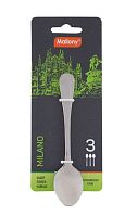 картинка Столовые приборы MALLONY Набор ложек чайных MILANO, 3 шт (007292) от магазина Tovar-RF.ru