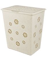картинка Корзина для белья АЛЬТЕРНАТИВА М2030 Плетенка 60л (слоновая кость) от магазина Tovar-RF.ru