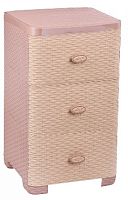 картинка Комод АЛЬТЕРНАТИВА М2432 Плетенка 3-х секцион. (какао) от магазина Tovar-RF.ru