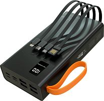 картинка зарядное устройство more choice (4620202550576) pb22-30 с кабелем 2usb 2.1a - 30000mah черный от магазина Tovar-RF.ru