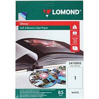 картинка LOMOND 2410003 A4 Струйная глянцевая самоклеящаяся фотобумага 85 г/м2 Белизна: 0,95 (25 листов в пачке) от магазина Tovar-RF.ru