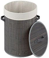 картинка РЫЖИЙ КОТ Корзина для белья, бамбук, цвет: серый, размер:34,5*50см (104486) от магазина Tovar-RF.ru