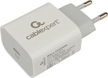 картинка универсальный адаптер питания cablexpert (21075) mp3a-pc-44, qc3.0/pd, 1 порт type-c, белый, пакет от магазина Tovar-RF.ru