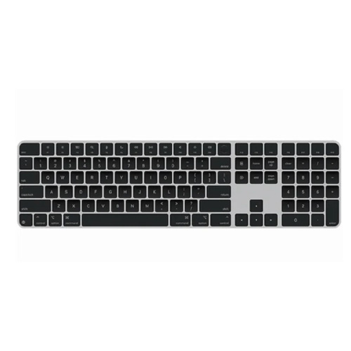 картинка клавиатура apple magic keyboard touch id numeric keypad usb-c, черный mxk83rs/a  от магазина Tovar-RF.ru