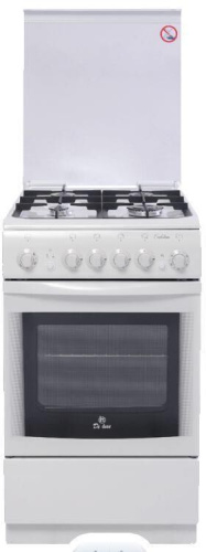 картинка плита газовая de luxe 506040.03г (916802) бел от магазина Tovar-RF.ru