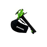 картинка Greenworks GD40BVIIK4 Воздуходув-Садовый Пылесос аккумуляторный, 40V, бесщеточный, c 1хАКБ 4Ач и ЗУ [2406907UB] от магазина Tovar-RF.ru