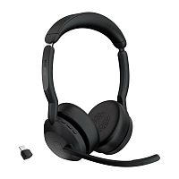 картинка jabra 25599-999-899 наушники с микрофоном jabra evolve2 55, link380c ms stereo черный накладные bt оголовье (25599-999-899) от магазина Tovar-RF.ru