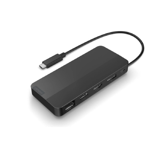 картинка lenovo [40b90100eu] usb-c dual display travel dock (1x hdmi 2.1, 1x dp 1.4, 1x usb-a 3.2 gen 2, 2x usb-c 3.2 gen 2, 1 x rj45) от магазина Tovar-RF.ru