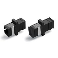 картинка   hyperline fa-p01z-sc/sc-n/bk-bk оптический проходной адаптер sc-sc, mm, simplex, корпус пластиковый, черный, черные колпачки от магазина Tovar-RF.ru
