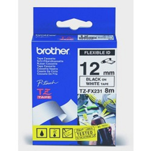 картинка brother tze-fx231 пленка в кассете чёрный шрифт на белой основе магазин Tovar-RF.ru являющийся официальным дистрибьютором в России картинка brother tze-fx231 пленка в кассете чёрный шрифт на белой основе от магазина Tovar-RF.ru
