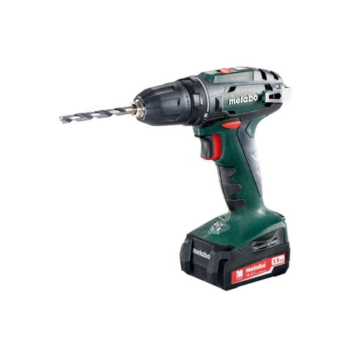 картинка Metabo BS 14.4 Безударная дрель-шуруповерт [602206550] {14.4В, 2х1.5Ач LiIon,патрон 10мм,SC60, вес 1.2 кг } от магазина Tovar-RF.ru