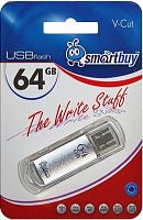 картинка usb флеш smartbuy (sb64gbvc-s) 64gb v-cut silver от магазина Tovar-RF.ru