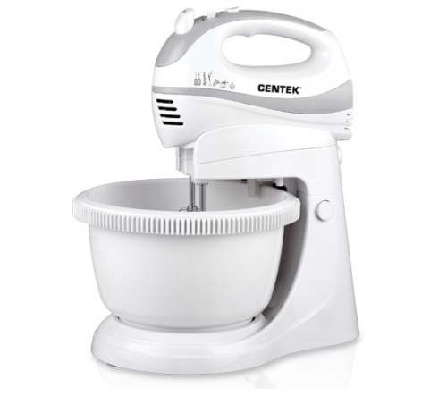 картинка миксер с чашей  centek ct-1106 (бел/сер) от магазина Tovar-RF.ru