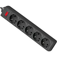 картинка defender фильтр es, 5.0м, 5 розеток, черный [99486] от магазина Tovar-RF.ru