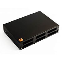 картинка hyperline fo-19v-2u-6xslt-w130h30-48un-bk бокс оптический универсальный 19" выдвижной, с полкой, от 8 до 48 портов (sc, duplex lc, st, fc), со сплайс пластиной, без пигтейлов и проходных адаптеров, 2u от магазина Tovar-RF.ru
