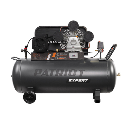 картинка компрессор patriot krx 580 l200 d [545302335] { поршневой, ременной, масляный, 580 л/мин, 200 л, 10 бар, 3 квт, 400 в } от магазина Tovar-RF.ru