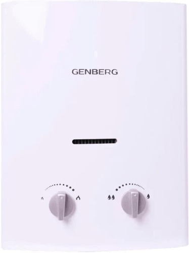 картинка проточный газовый водонагреватель genberg 105.01 бездымоходная 5 л. белая магазин Tovar-RF.ru являющийся официальным дистрибьютором в России картинка проточный газовый водонагреватель genberg 105.01 бездымоходная 5 л. белая от магазина Tovar-RF.ru