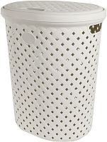 картинка Корзина для белья PLAST TEAM PT408711048 Rattan 42л 415х330х510мм молочный туман от магазина Tovar-RF.ru