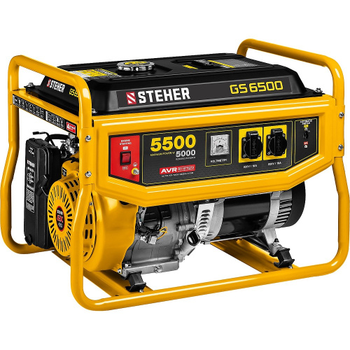 картинка STEHER Бензиновый генератор, 5500 Вт [GS-6500] от магазина Tovar-RF.ru