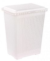 картинка Корзина для белья АЛЬТЕРНАТИВА М6888 Вязаное плетение 25л (белый) от магазина Tovar-RF.ru