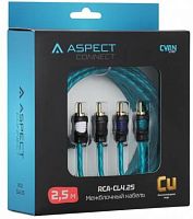 картинка aspect rca-cl4.25, cyan line, витая пара, ofc, 1 экран, 4rca-4rca, 2.5м от магазина Tovar-RF.ru
