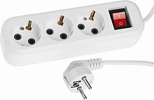 картинка Удлинитель СИБИН Удлинитель электрический, ПВС сечение 0,75кв мм, 3 гнезда, макс мощн 2200Вт, 5м, заземление, выключатель 55036-5 от магазина Tovar-RF.ru