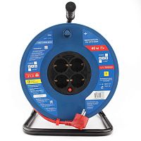 картинка powercube удлинитель на пласт.катушкуе (pc20502) 40м, 4 розетки с/з, 16а от магазина Tovar-RF.ru