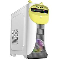картинка gamemax корпус cute owl w-y без бп (midi tower, atx, бело-желтый, 1*usb3.0 + 2*usb2.0, 2*120мм) от магазина Tovar-RF.ru