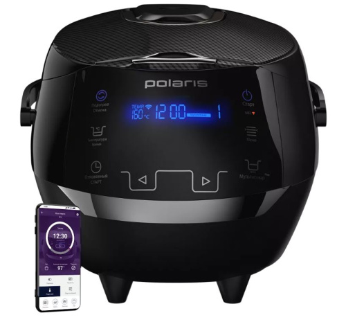 картинка мультиварка polaris pmc-0526 iq (860w, 5л,21 прог, wi-fi) черный магазин Tovar-RF.ru являющийся официальным дистрибьютором в России картинка мультиварка polaris pmc-0526 iq (860w, 5л,21 прог, wi-fi) черный от магазина Tovar-RF.ru