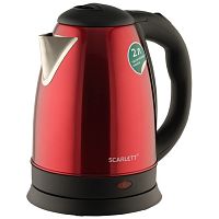 картинка scarlett sc-ek21s76 чайник, 2л, 1800вт, красный от магазина Tovar-RF.ru