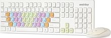 картинка клавиатура+мышь smartbuy (sbc-218346ag-w) цветные клавиши от магазина Tovar-RF.ru