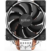 картинка pccooler gi-x3 кулер gi-x3 s775/115x/am2/am3/am4 ( tdp 125w, вент-р 120мм с pwm, 3 тепловые трубки 6мм, белая led подсветка, 1000-1800rpm, 26.5dba) от магазина Tovar-RF.ru