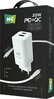 картинка сзу more choice (4620202555793) nc85a 1usb+1type-c 3.0a pd 20w+qc3.0 type-c type-c white от магазина Tovar-RF.ru