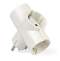 картинка тройник SMARTBUY (SBE-16-A01-3z) 3 гнезда с заземлением круглый белый 16А 250В от магазина Tovar-RF.ru