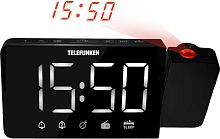 картинка Радиочасы TELEFUNKEN TF-1709(черный с белым) от магазина Tovar-RF.ru