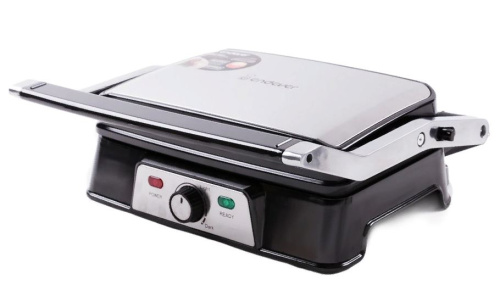 картинка электрический пресс-гриль endever grillmaster 220, серебристый/черный магазин Tovar-RF.ru являющийся официальным дистрибьютором в России картинка электрический пресс-гриль endever grillmaster 220, серебристый/черный от магазина Tovar-RF.ru