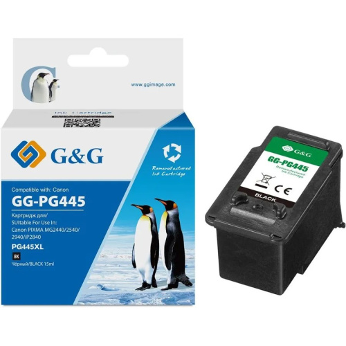 картинка картридж струйный g&g gg-pg445 черный для canon pixma mg2440/2540/2940 магазин Tovar-RF.ru являющийся официальным дистрибьютором в России картинка картридж струйный g&g gg-pg445 черный для canon pixma mg2440/2540/2940 от магазина Tovar-RF.ru