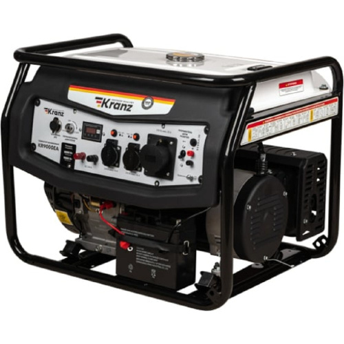 картинка Kranz KR-16-1138 Генератор бензиновый KR9000EA, 9,0кВт, 230В, 25л, коннектор автоматики, электростартер магазин Tovar-RF.ru являющийся официальным дистрибьютором в России картинка Kranz KR-16-1138 Генератор бензиновый KR9000EA, 9,0кВт, 230В, 25л, коннектор автоматики, электростартер от магазина Tovar-RF.ru