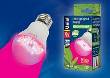 картинка Лампа декоративная светодиодная UNIEL (09645) LED-A60-9W/SP/E27/CL ALM01WH от магазина Tovar-RF.ru