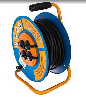 картинка Удлинитель GLANZEN EB-30-009, на катушке, с/з, 4 роз- 30м от магазина Tovar-RF.ru