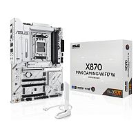 картинка asus x870 max gaming wifi7 w(socketam5, atx, 4xddr5(256gb), hdmi, 1xpcie5.0x16/2xpcie4.0x16/1xpcie3.0x16, 1xlan (2.5gbe), wi-fi 7, bt, 4xsata 6gb/s, 3xm.2, 2xusb4 type-c, 4xusb 3.2, 4xusb 2.0) white от магазина Tovar-RF.ru