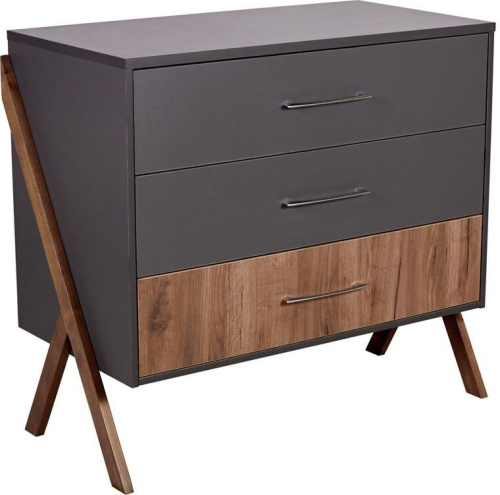 картинка мебель для новорожденных polini комод kids porto 2200 графит-дуб крафт (2 кор.) от магазина Tovar-RF.ru