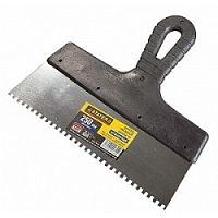 картинка Шпатель STAYER "PROFESSIONAL" нержавеющий зубчатый с пластмассовой ручкой, 300мм, зуб 6х6мм[1009-30-06] от магазина Tovar-RF.ru