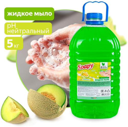 картинка Жидкое мыло CLEAN&GREEN CG8230 Soapy Light Зеленая дыня 5л магазин Tovar-RF.ru являющийся официальным дистрибьютором в России картинка Жидкое мыло CLEAN&GREEN CG8230 Soapy Light Зеленая дыня 5л от магазина Tovar-RF.ru