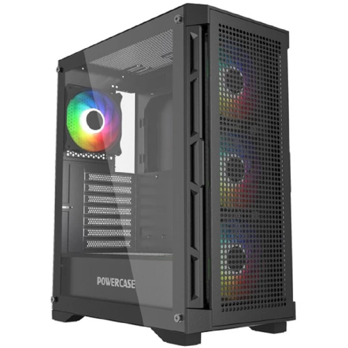 картинка Powercase Ultimate Black, Tempered Glass, 4x 120mm ARGB fans, ARGB HUB, чёрный, ATX (CUB-A4) магазин Tovar-RF.ru являющийся официальным дистрибьютором в России картинка Powercase Ultimate Black, Tempered Glass, 4x 120mm ARGB fans, ARGB HUB, чёрный, ATX (CUB-A4) от магазина Tovar-RF.ru