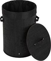 картинка РЫЖИЙ КОТ Корзина для белья, бамбук, цвет: черный, размер:34,5*50см (104487) от магазина Tovar-RF.ru