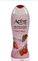 картинка Гель-скраб кремовый для душа ACTIVE Гель-скраб кремовый для душа Клубника со сливками , 400 мл (512306011) от магазина Tovar-RF.ru